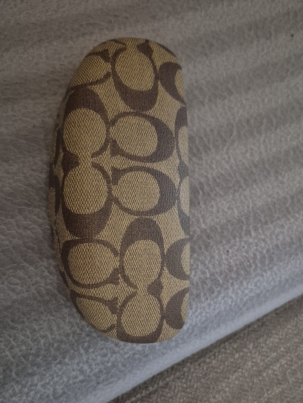 Coach Signature Canvas Eyeglass Case in Brown/Tan